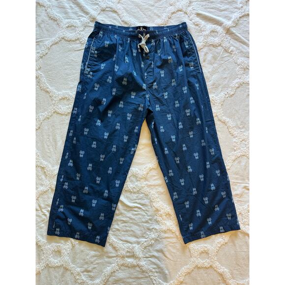 Psycho Bunny Men’s Lounge Pants Sz. Large Navy/LightBlue Logo - Picture 1 of 9